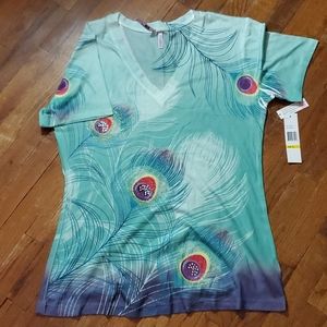 NWT Peacock feather tunic